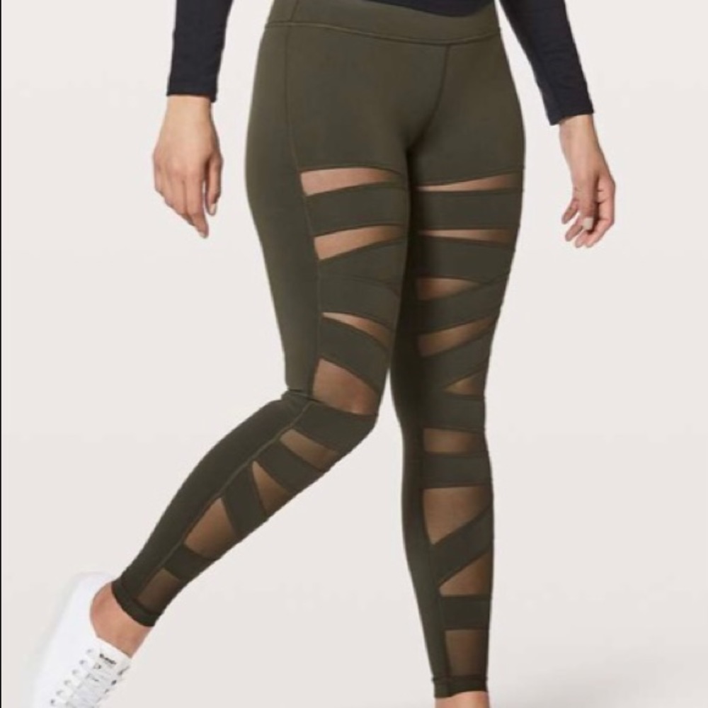 Lululemon Wunder Under High Rise Tech Mesh Legging